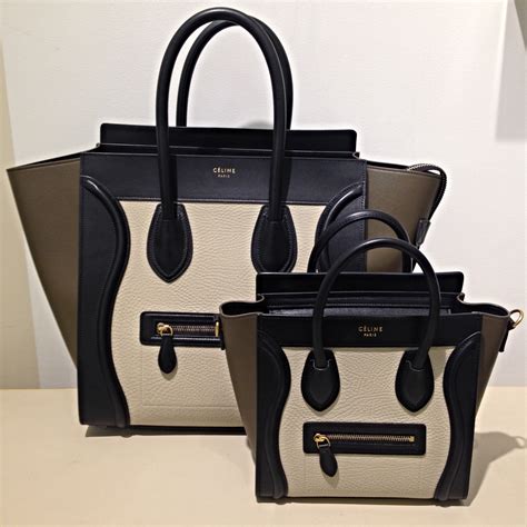 celine nano tote size